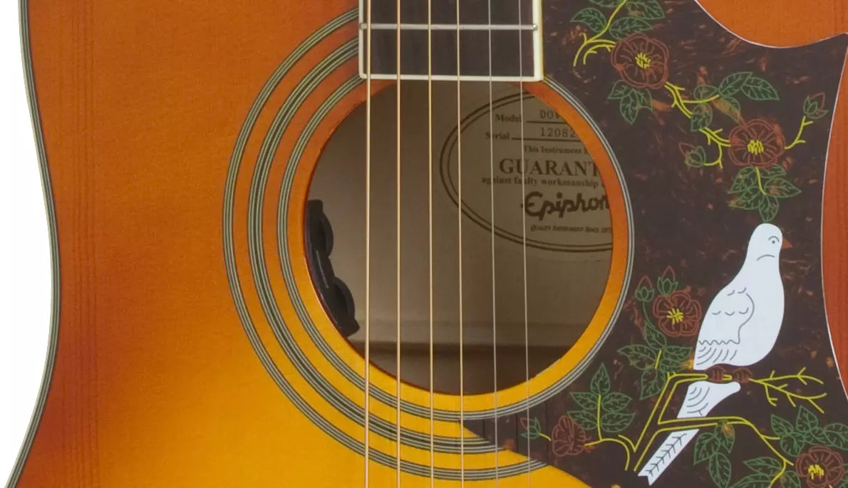 Epiphone Dove Studio Electric Acoustic Guitar in Violin Burst