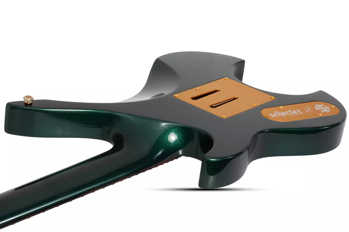 Schecter Synyster Gates Custom 7-String TR Headless Electric Guitar in Oak Green Metallic