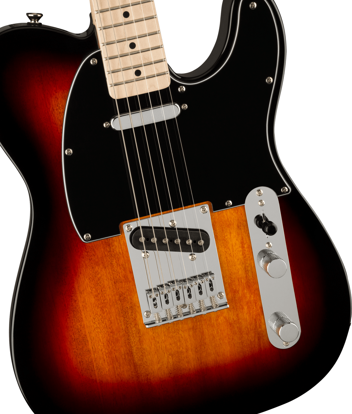 Squier Affinity telecaster with Maple Board in three-tone Sunburst