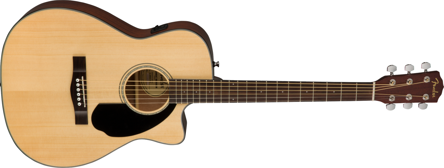 Fender CC-60SCE Concert Electric Acoustic Guitar in Natural