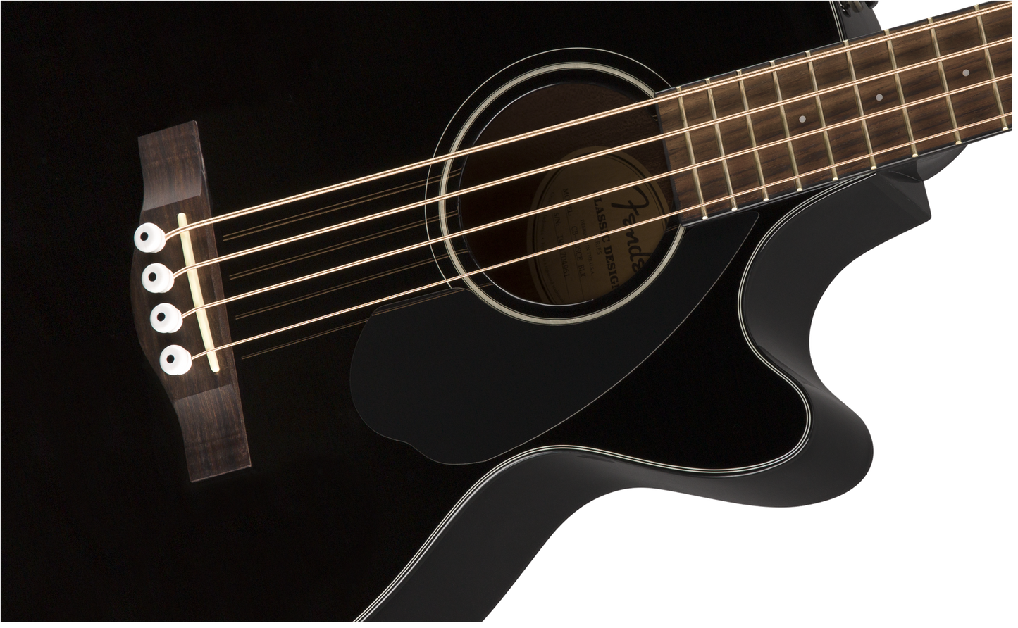 Fender CB-60sce Electric Acoustic Bass Guitar in Black