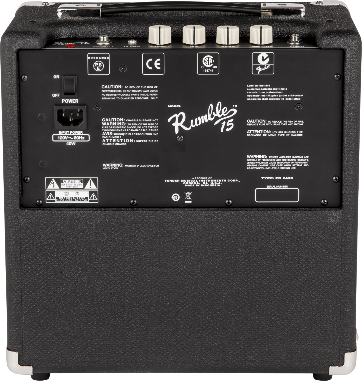 Fender Rumble 15 V3 Bass Amplifier