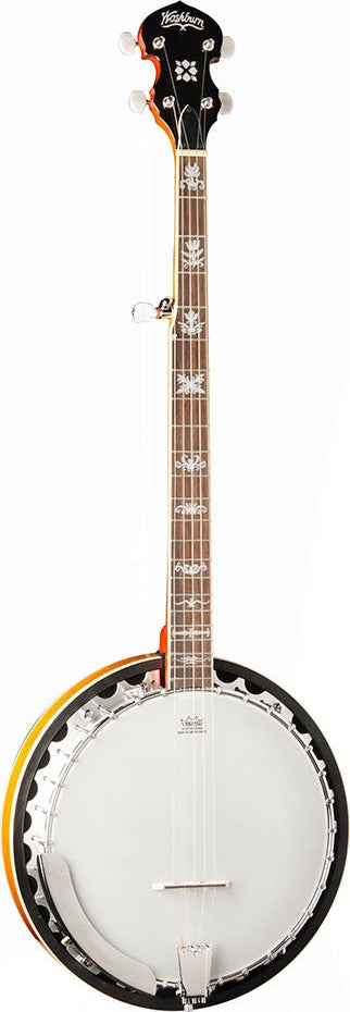 Washburn Americana Series B10-A 5-String Resonator Banjo With Floral-Style Fingerboard Inlay