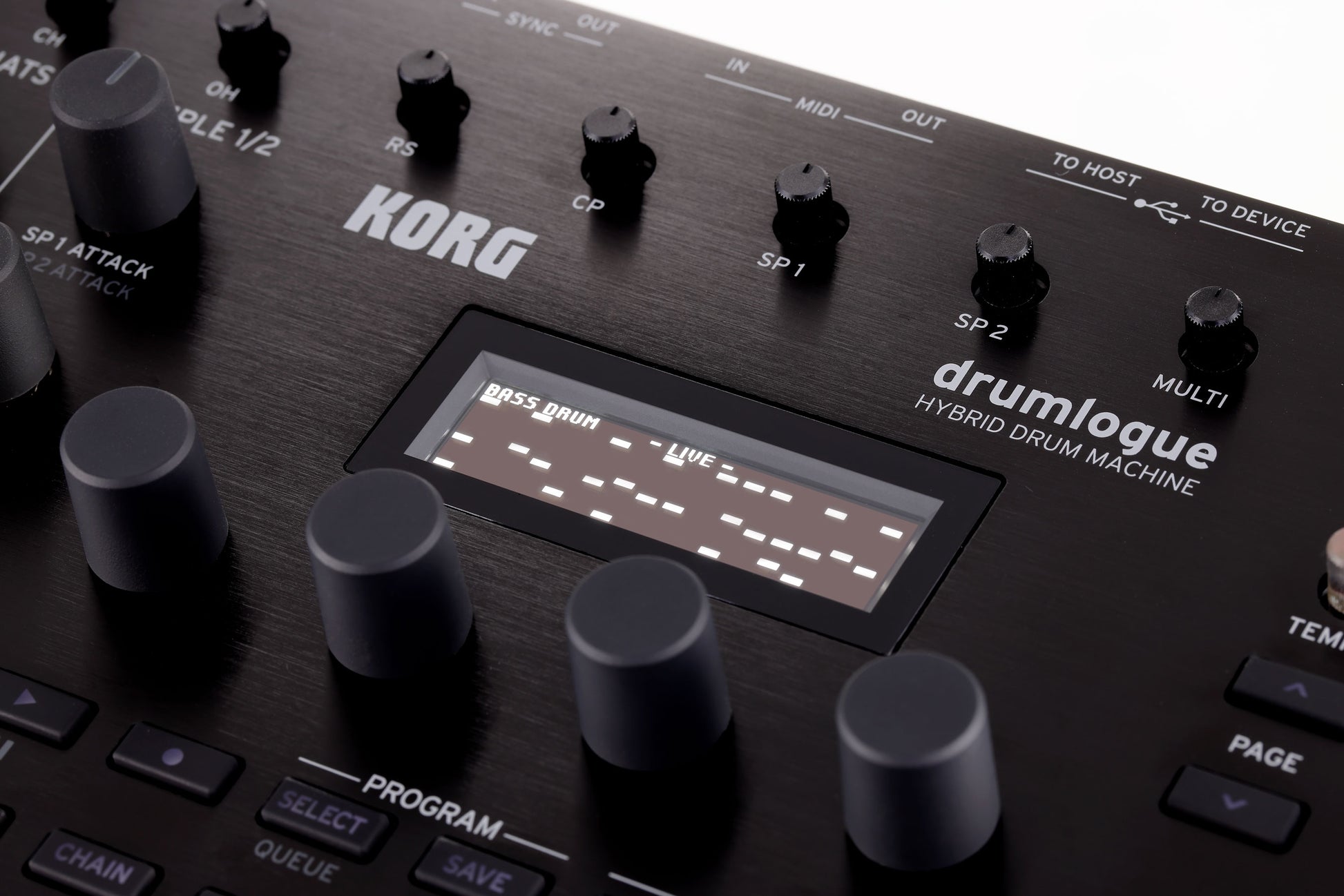 Korg Drumlogue Threefold Analog Hybrid Drum Machine