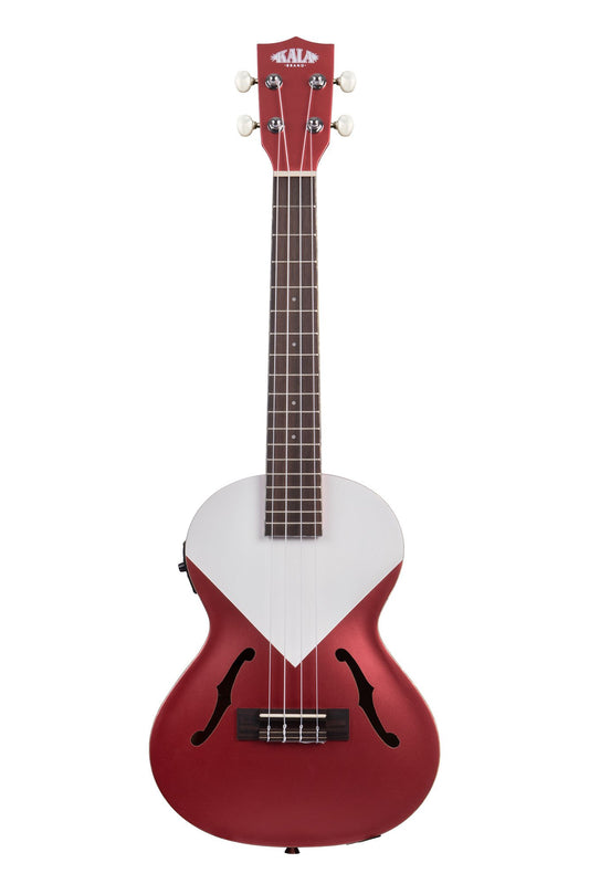 KALA KA-JTE-CHRD Chicago Red Archtop Tenor Ukulele With Pickup
