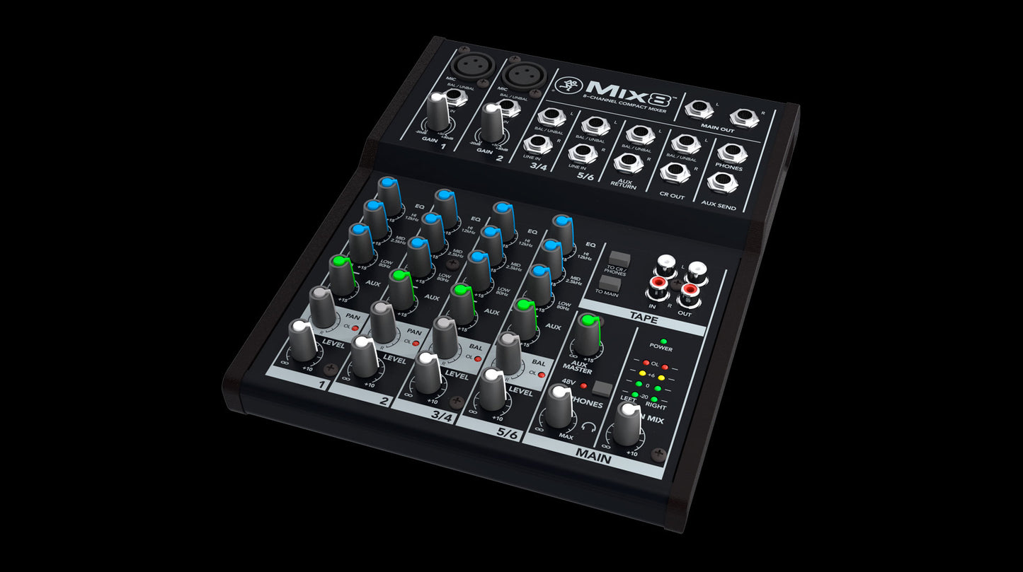 Mackie Mix8 8-Channel Compact Mixer
