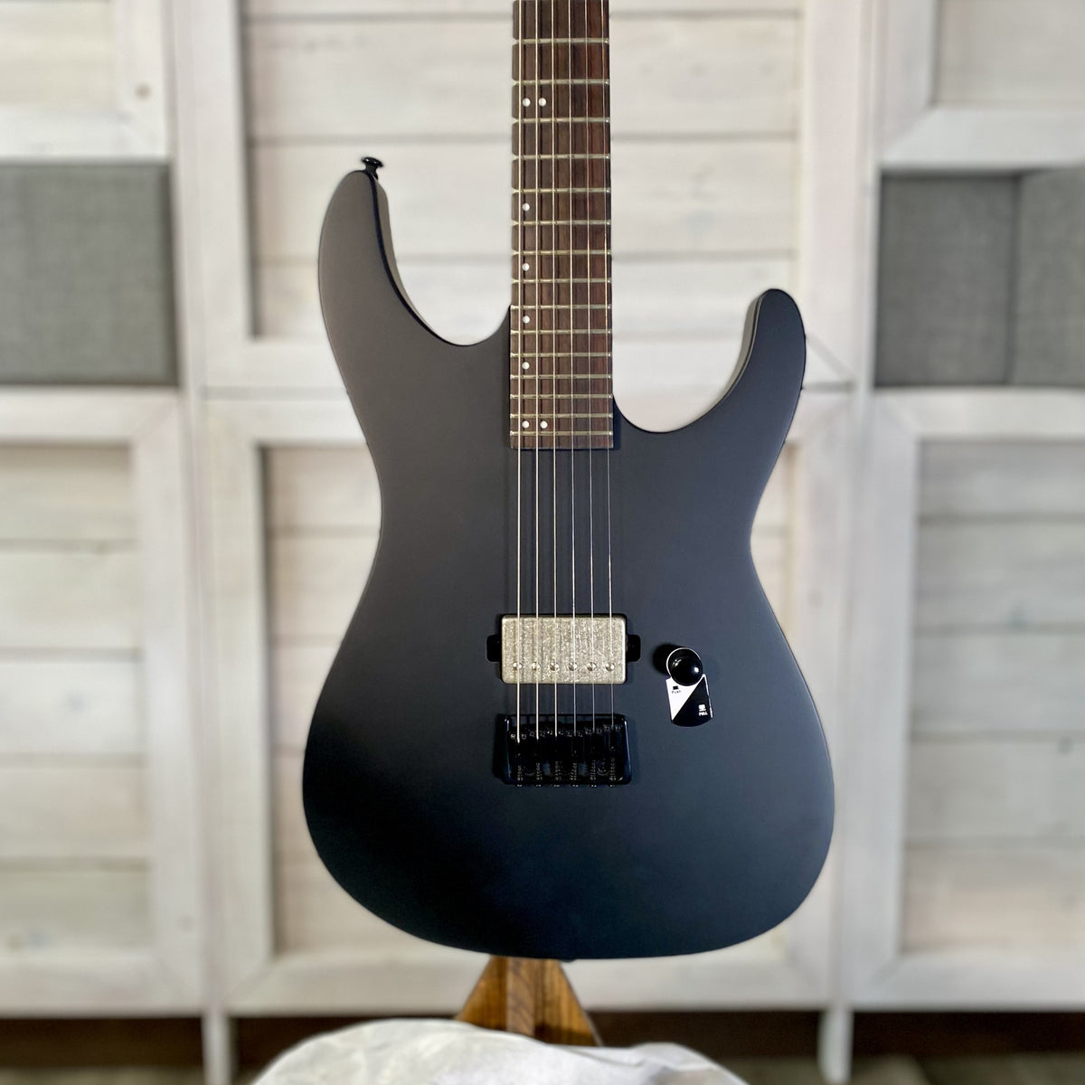 LTD M-201HT Black Satin mahogany body, front