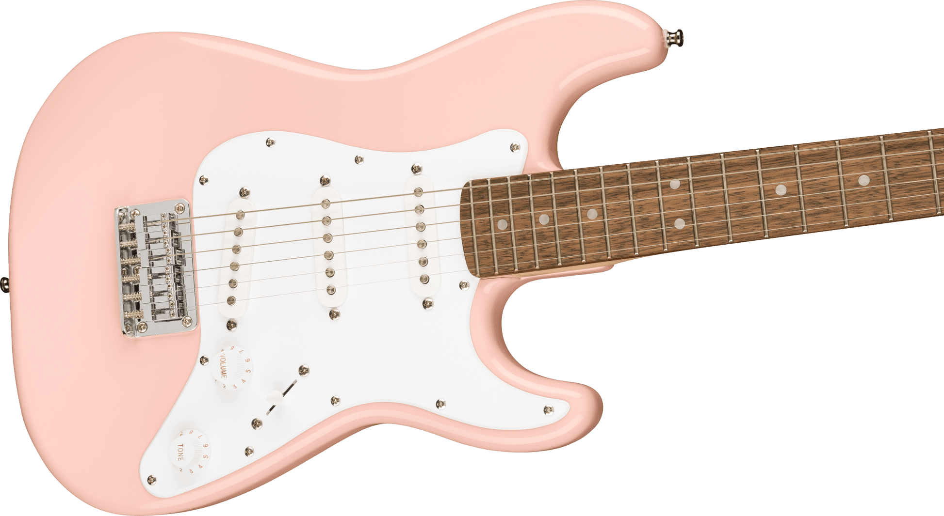 Squier Mini Stratocaster in Shell Pink