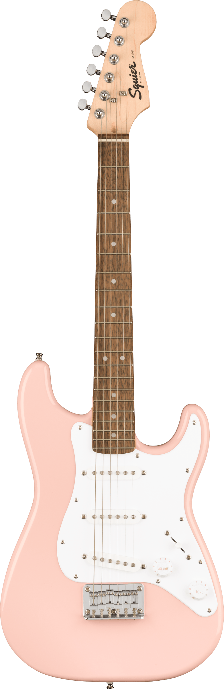 Squier Mini Stratocaster in Shell Pink