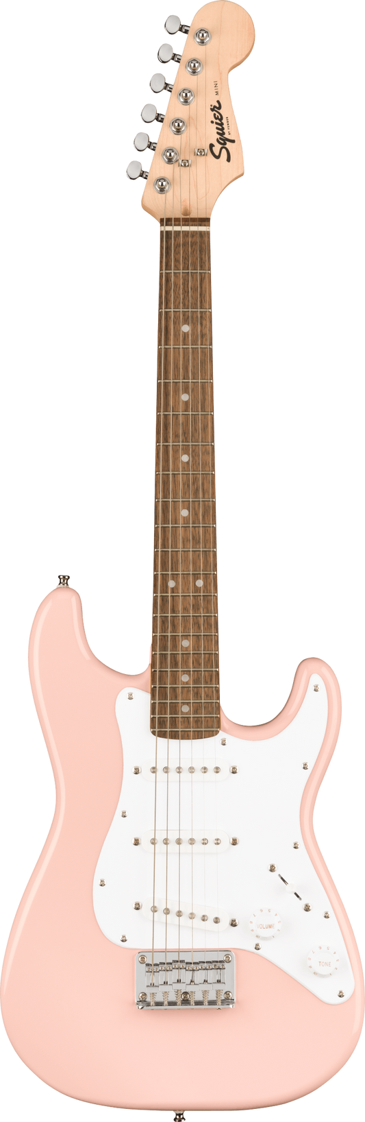 Squier Mini Stratocaster in Shell Pink