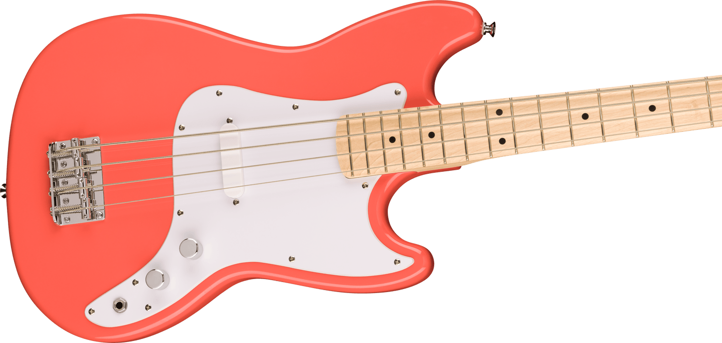 Squier Sonic Bronco Bass in Tahitian Coral