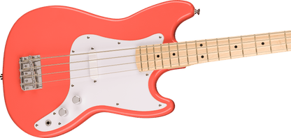 Squier Sonic Bronco Bass in Tahitian Coral