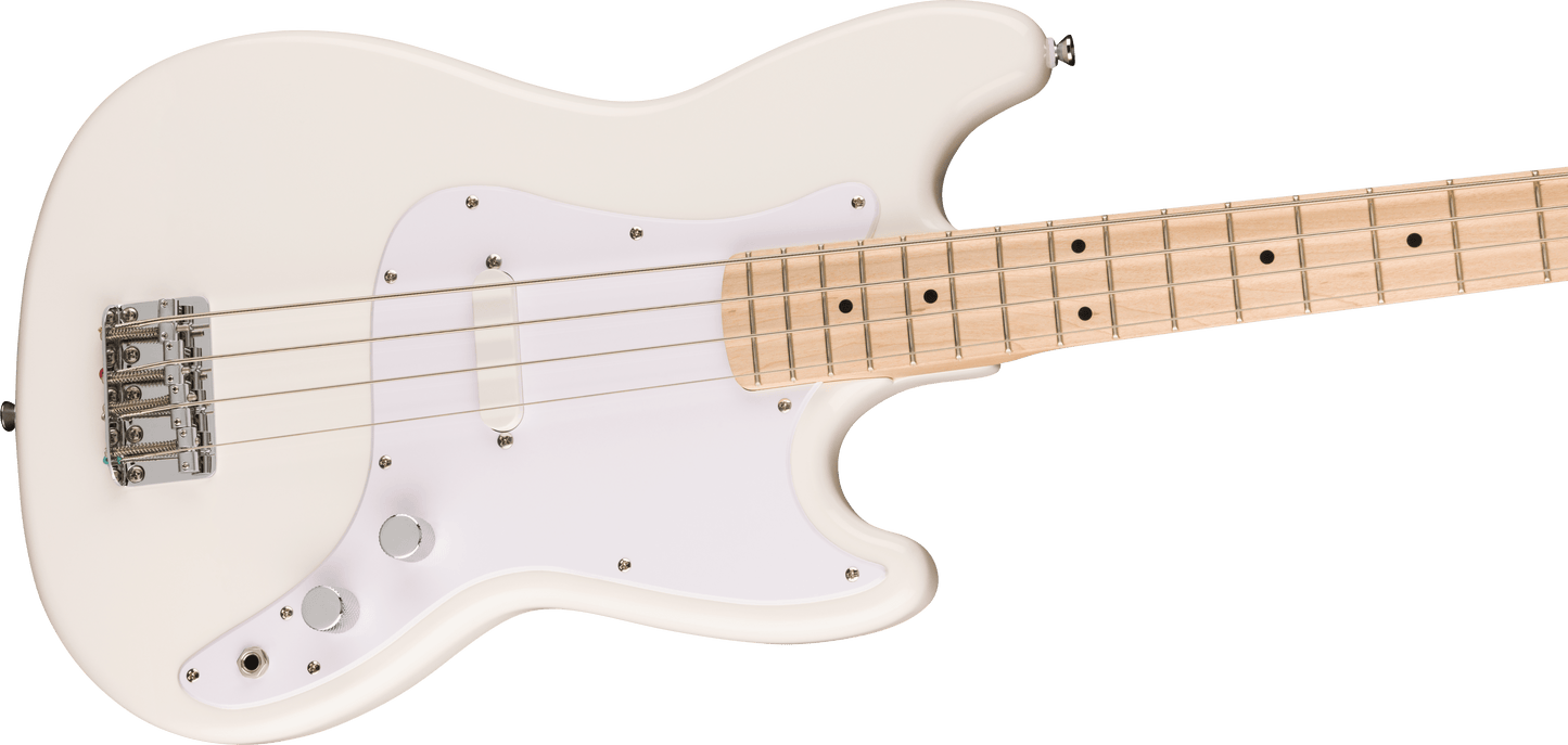 Squier Sonic Bronco Shortscale Bass in Arctic White