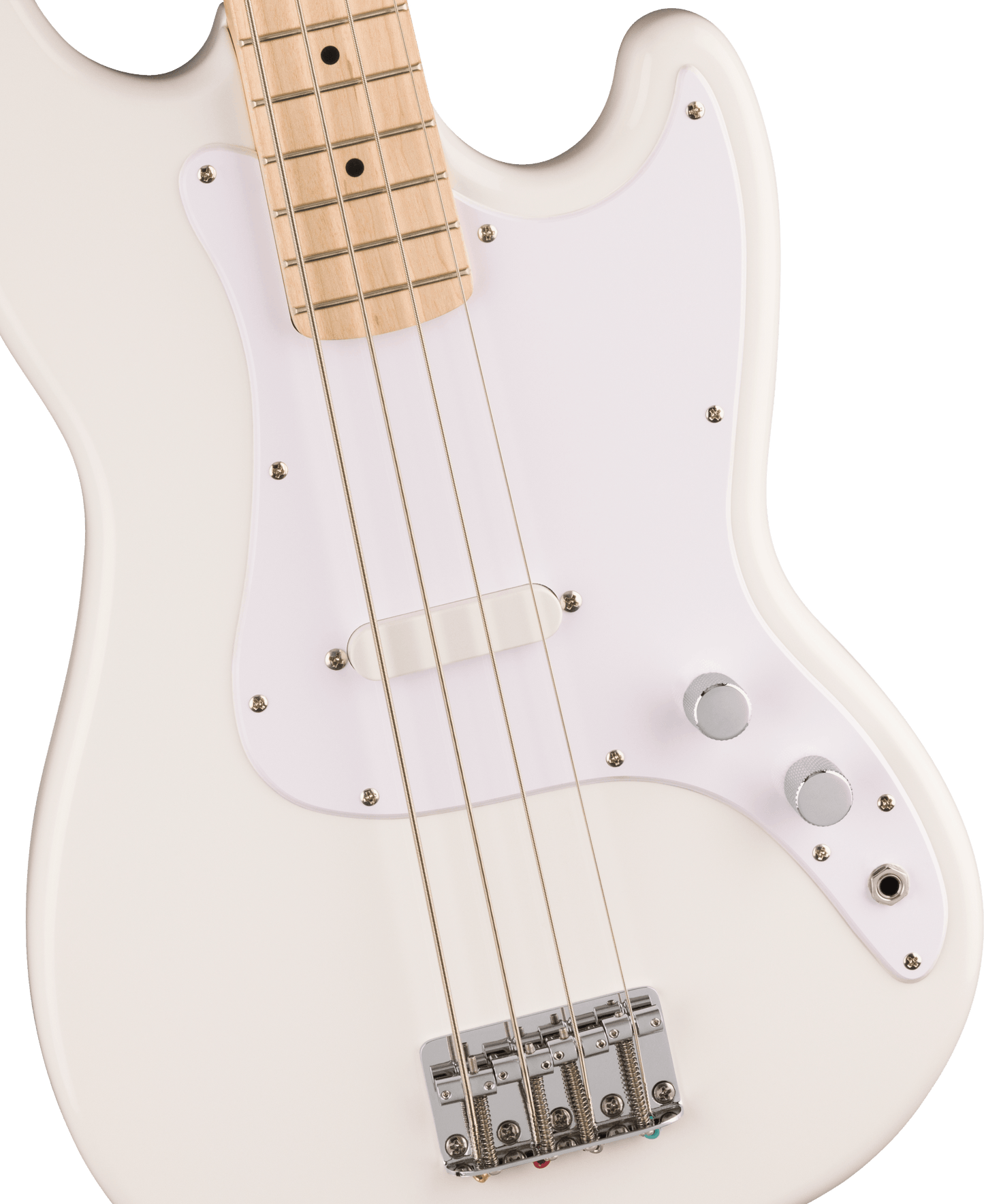 Squier Sonic Bronco Shortscale Bass in Arctic White