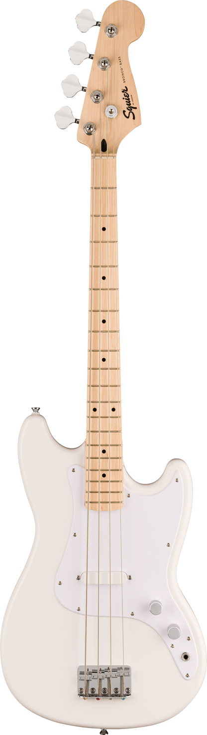 Squier Sonic Bronco Shortscale Bass in Arctic White