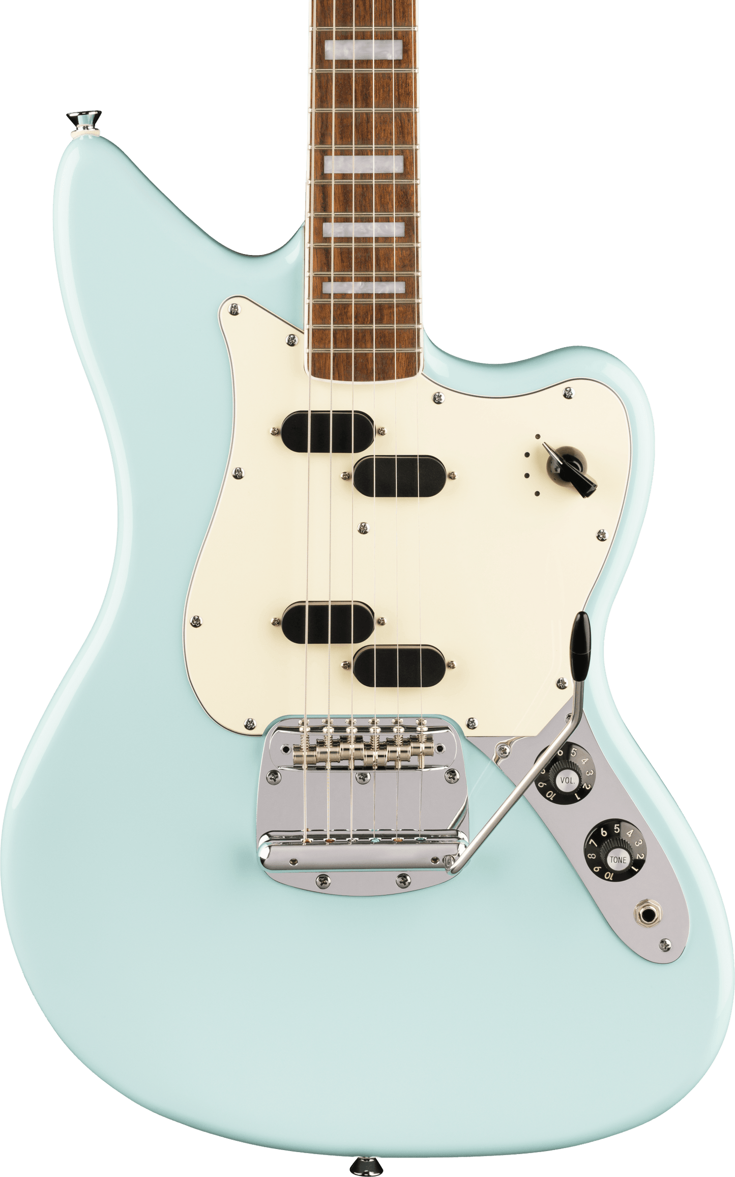 Squier Paranormal Electric VI Electric Guitar in Daphne Blue Special Order