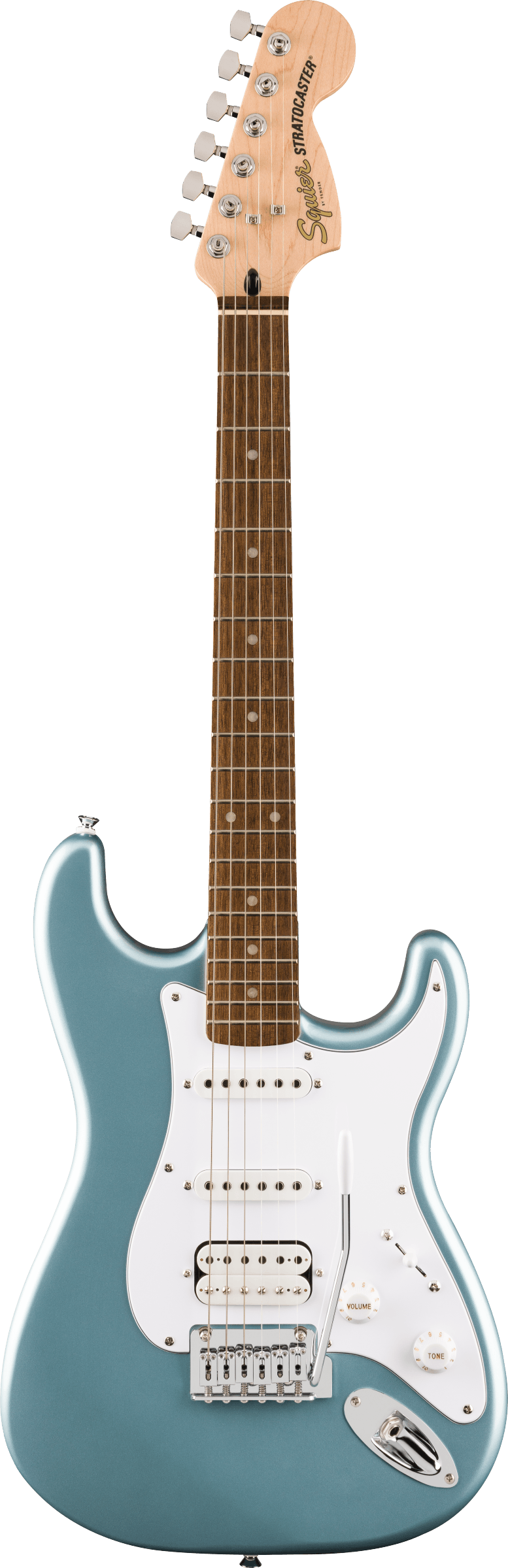 Squier Affinity Series Stratocaster Junior HSS in Ice Blue Metallic