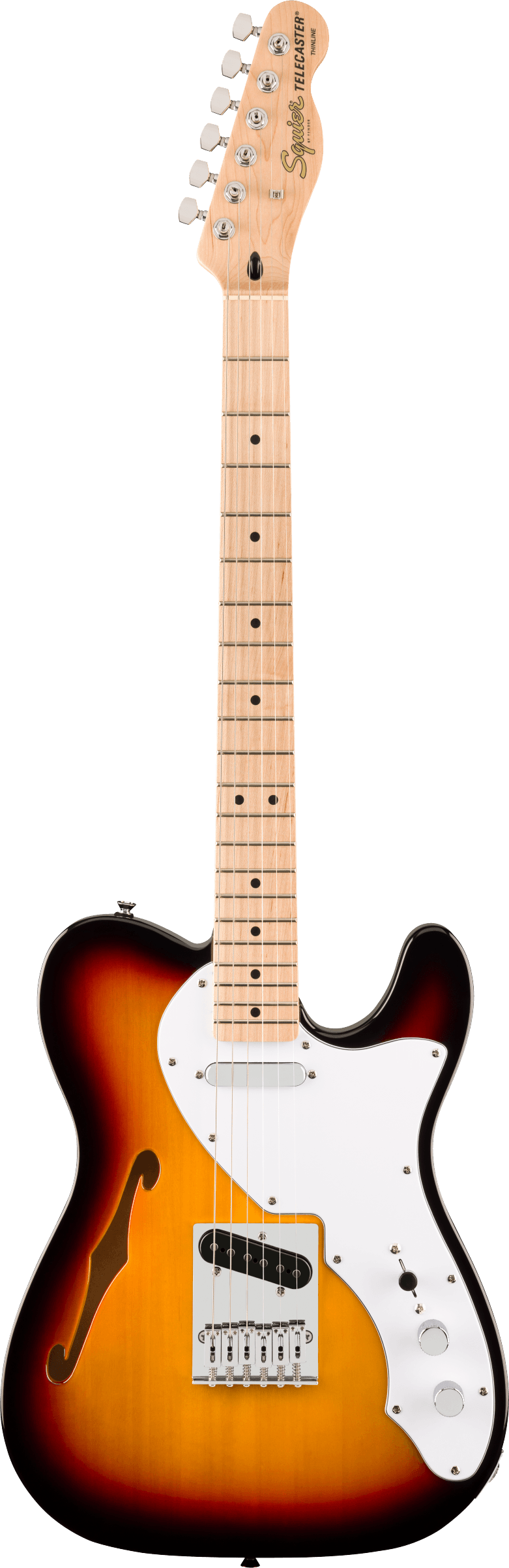 Squier Affinity Series Telecaster Thinline in 3 Colour Sunburst