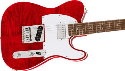 Squier Affinity Series Telecaster FMT SH in Crimson Red Transparent Flame Maple