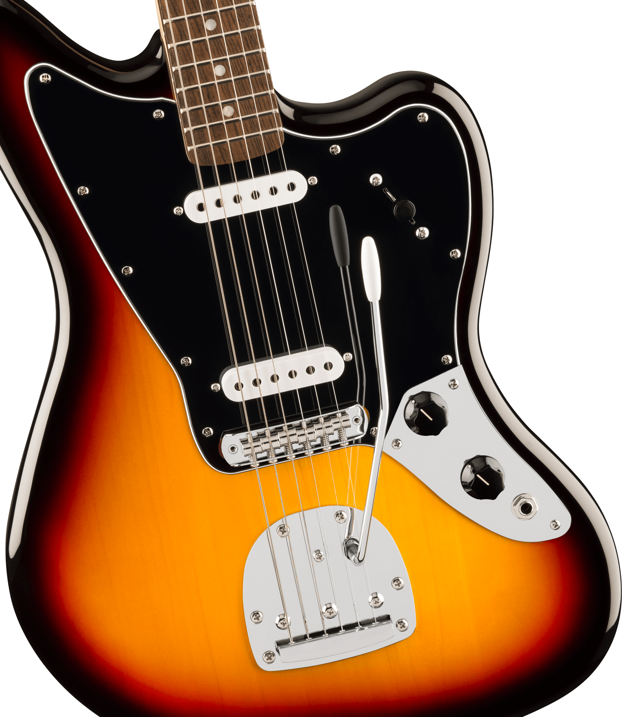 Squier Affinity Series Jaguar in 3- colour sunburst