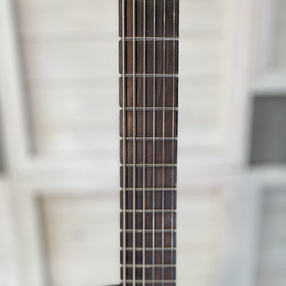 LTD EC Black Metal Macassar ebony fingerboard with no inlays
