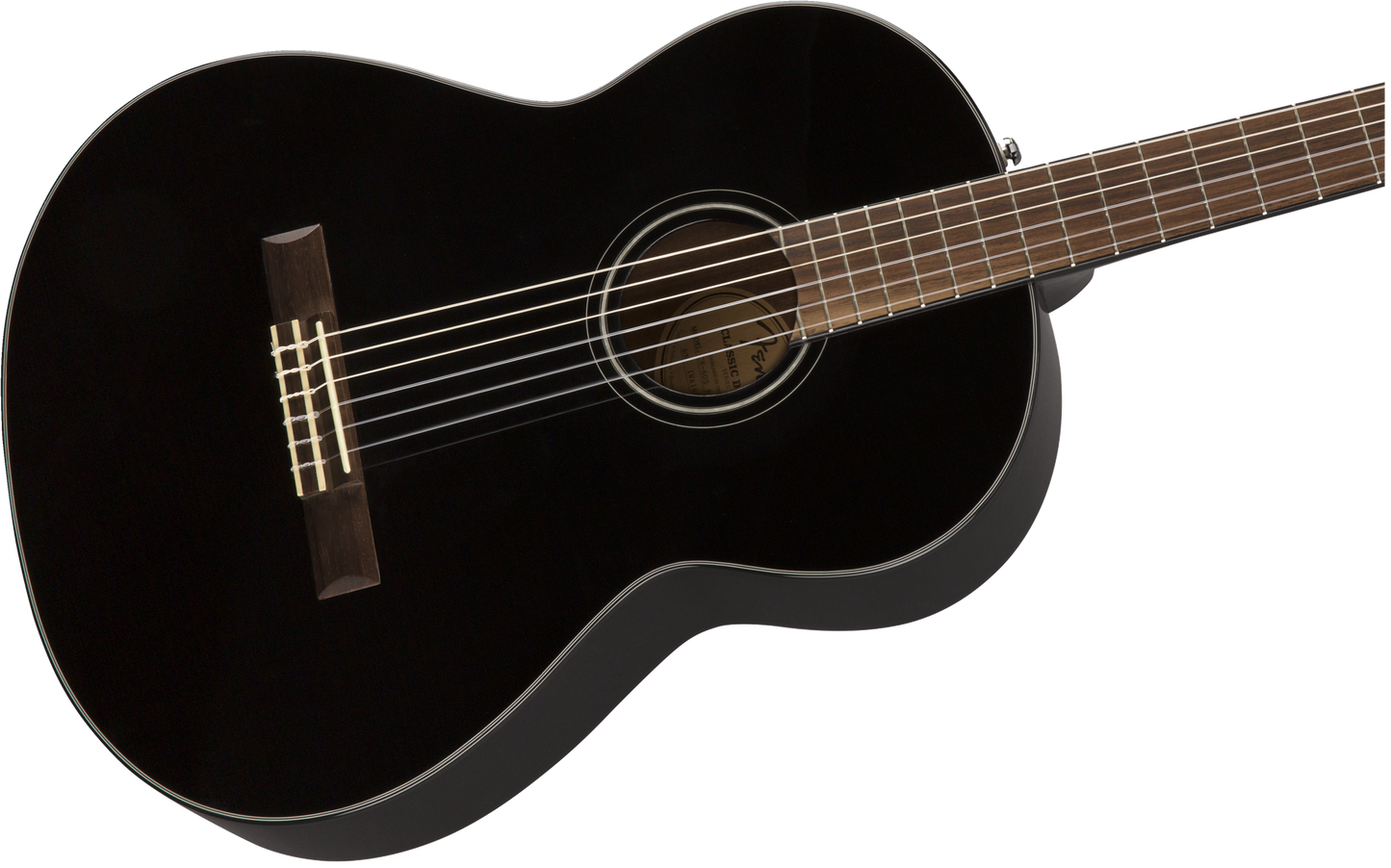 Fender CN-60S Classical Guitar With A Slim Neck in Black Finish