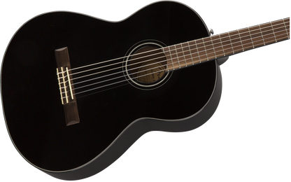 Fender CN-60S Classical Guitar With A Slim Neck in Black Finish