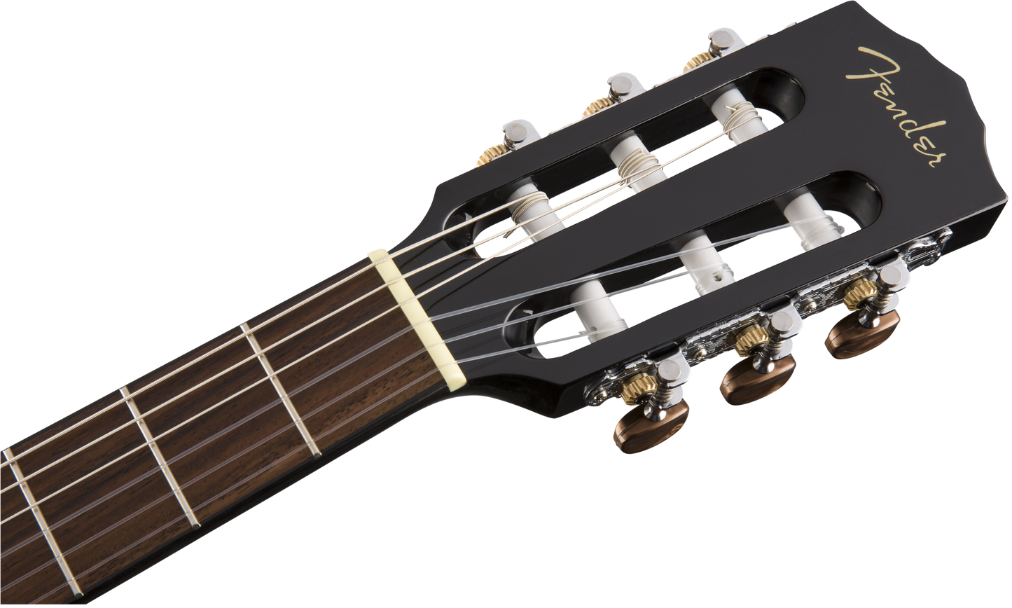 Fender CN-60S Classical Guitar With A Slim Neck in Black Finish