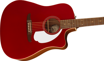 Fender Redondo Player Electric Acoustic Guitar In Fiesta Red