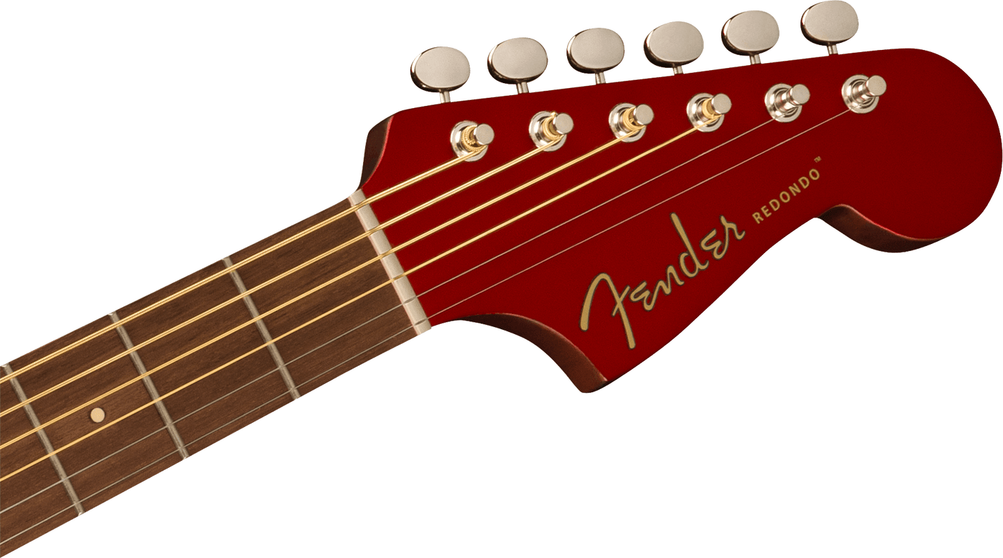 Fender Redondo Player Electric Acoustic Guitar In Fiesta Red