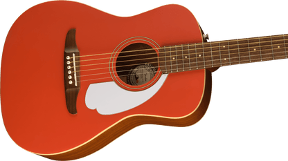 Fender Malibu Player Electric Acoustic Guitar In Fiesta Red