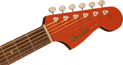 Fender Malibu Player Electric Acoustic Guitar In Fiesta Red