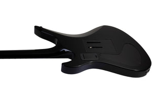 Schecter Synyster Gates Custom-S Ebony Board Electric Guitar, Gloss Black/Silver Stripes
