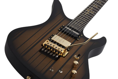 Schecter Synyster Gates Custom-S Electric Guitar in Satin Gold Burst