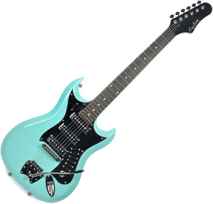Hagstrom H-3 Retroscape Series 6 String Electric Guitar - Aged Sky Blue