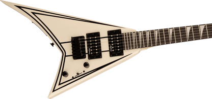 Jackson JS Series RR Minion JS1XM 2/3 Size Electric Guitar In Snow White With Black Pinstripes
