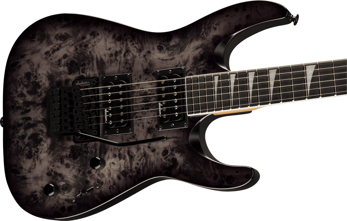 Jackson JS Series Dinky® Arch Top JS32 DKAP in Transparent Black