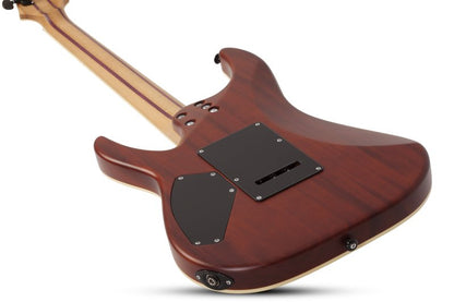 Schecter C-1 Exotic Spalted Maple Electric Guitar in Satin Natural Vintage Burst