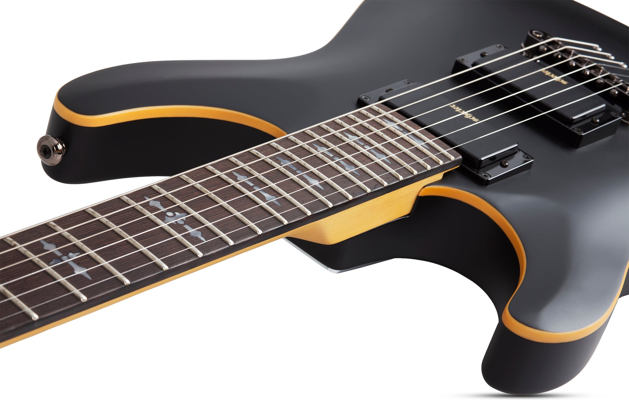 Schecter Demon-6 Lefty Electric Guitar in Black Satin