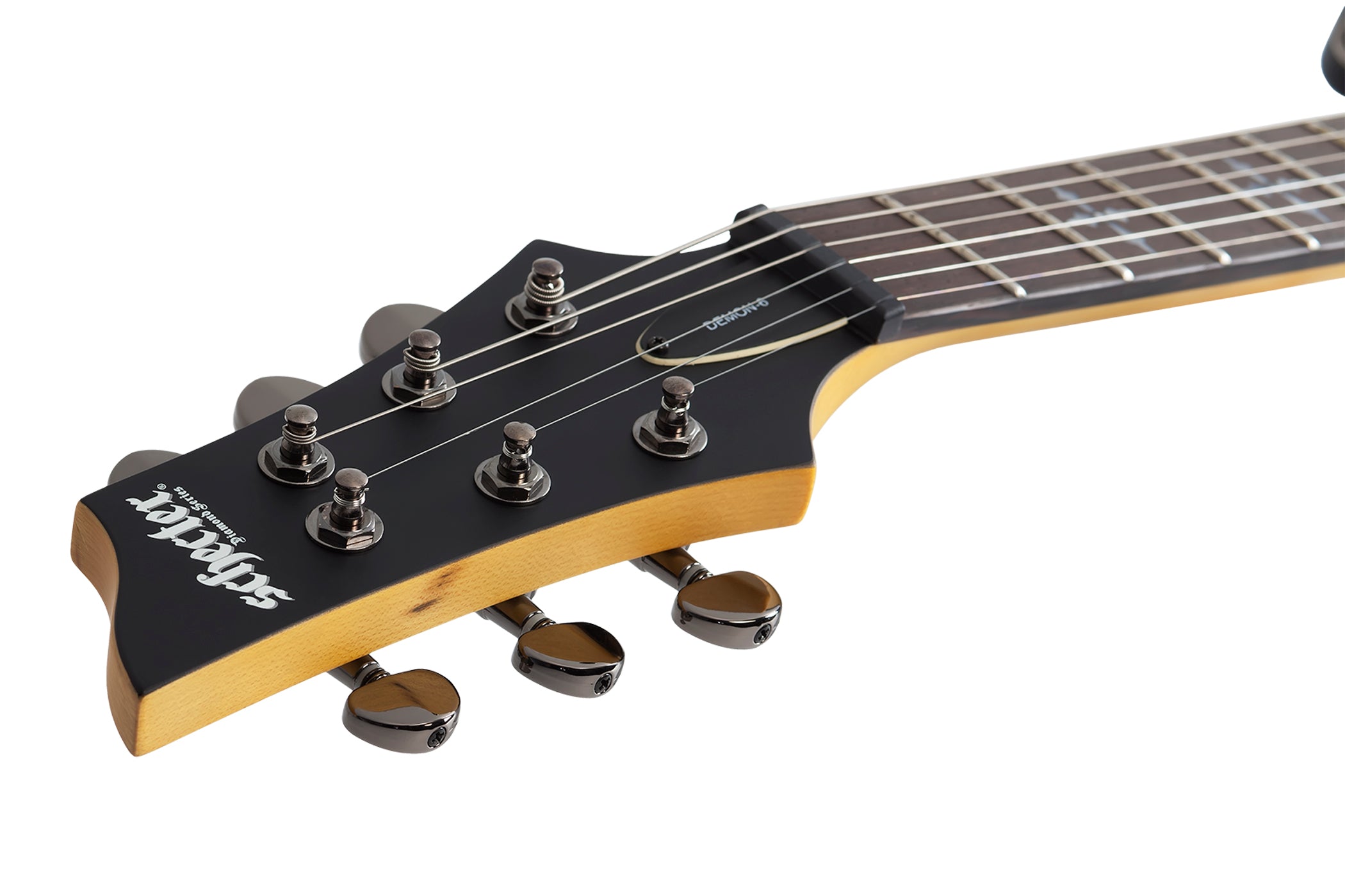 Schecter Demon-6 Lefty Electric Guitar in Black Satin