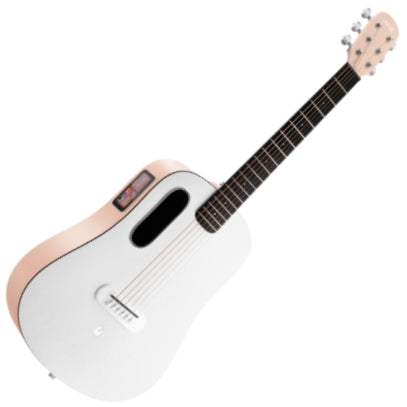Lava Music  LAVA ME PLAY 36" L9200003 Acoustic Electric Guitar with Effects and Gigbag - Light Peach and Frost White