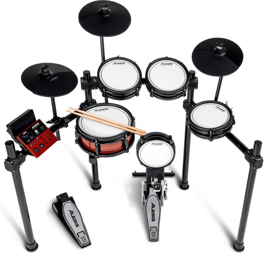 Alesis Nitro Pro Kit Professional 8 Piece Electronic Drum Kit with Mesh Heads and Bluetooth