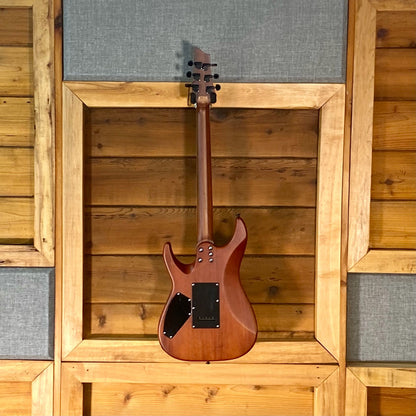 Schecter C-1 Exotic Spalted Maple Electric Guitar in Satin Natural Vintage Burst