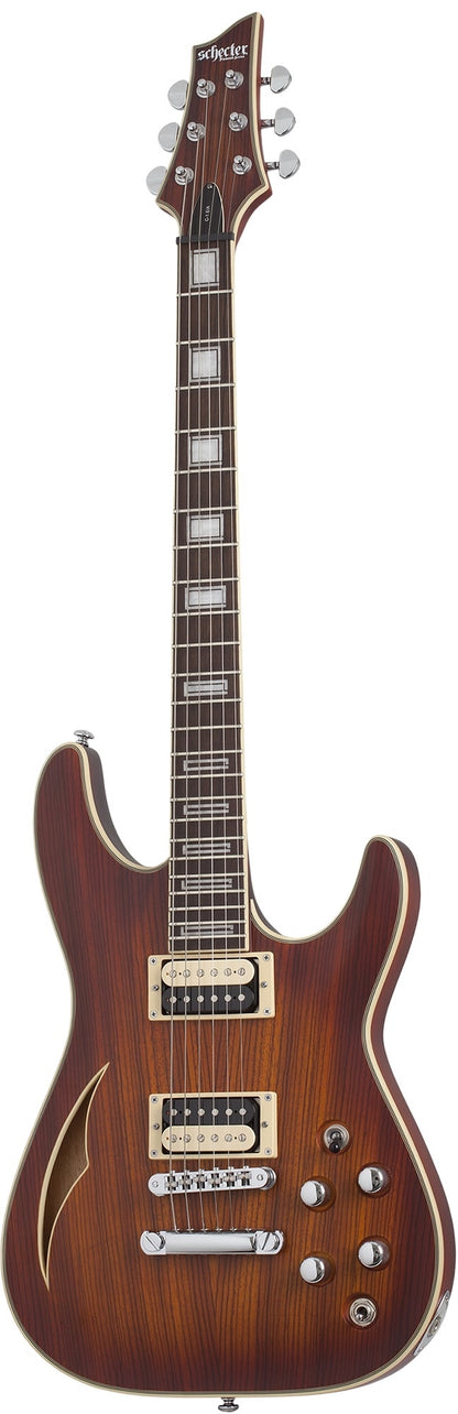 Schecter C-1 E/A Classic with Fishman Powerbridge (Piezo) in Faded Vintage Sunburst