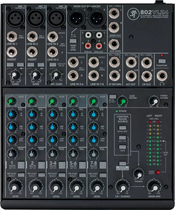 Mackie 802VLZ4 8 Channel Ultra Compact Mixer