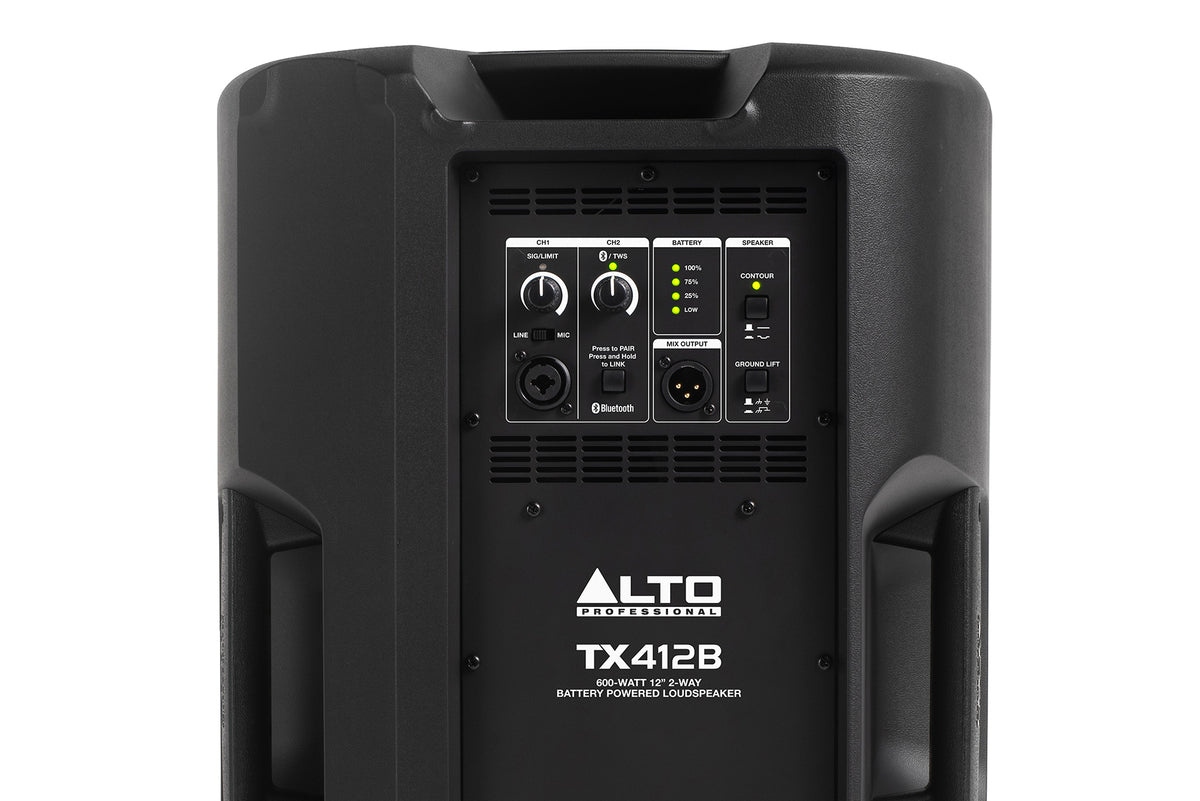 Alto Professional TX412B 600W 12-inch Battery-Powered Loudspeaker with Bluetooth