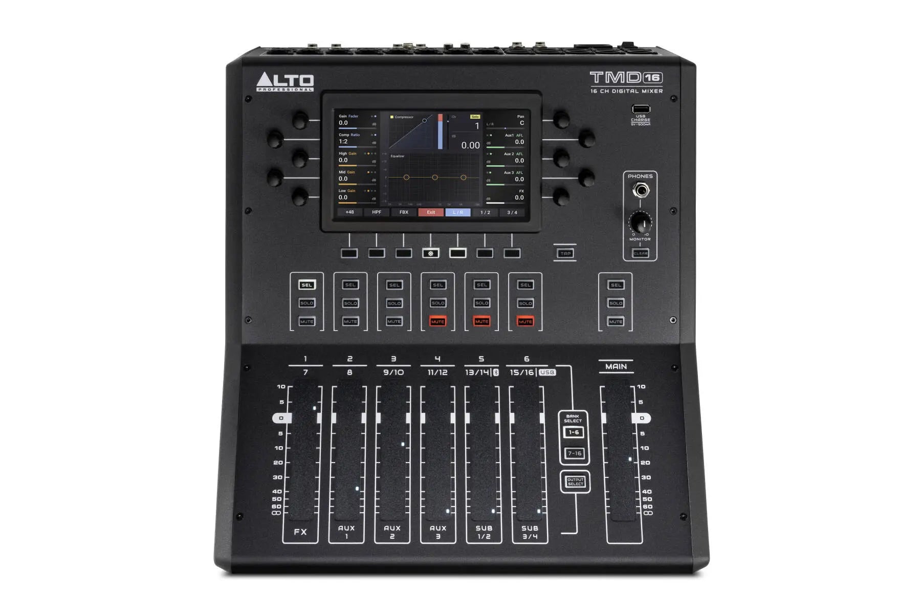 Alto Professional 16-Channel Compact Digital Mixer with Bluetooth and USB
