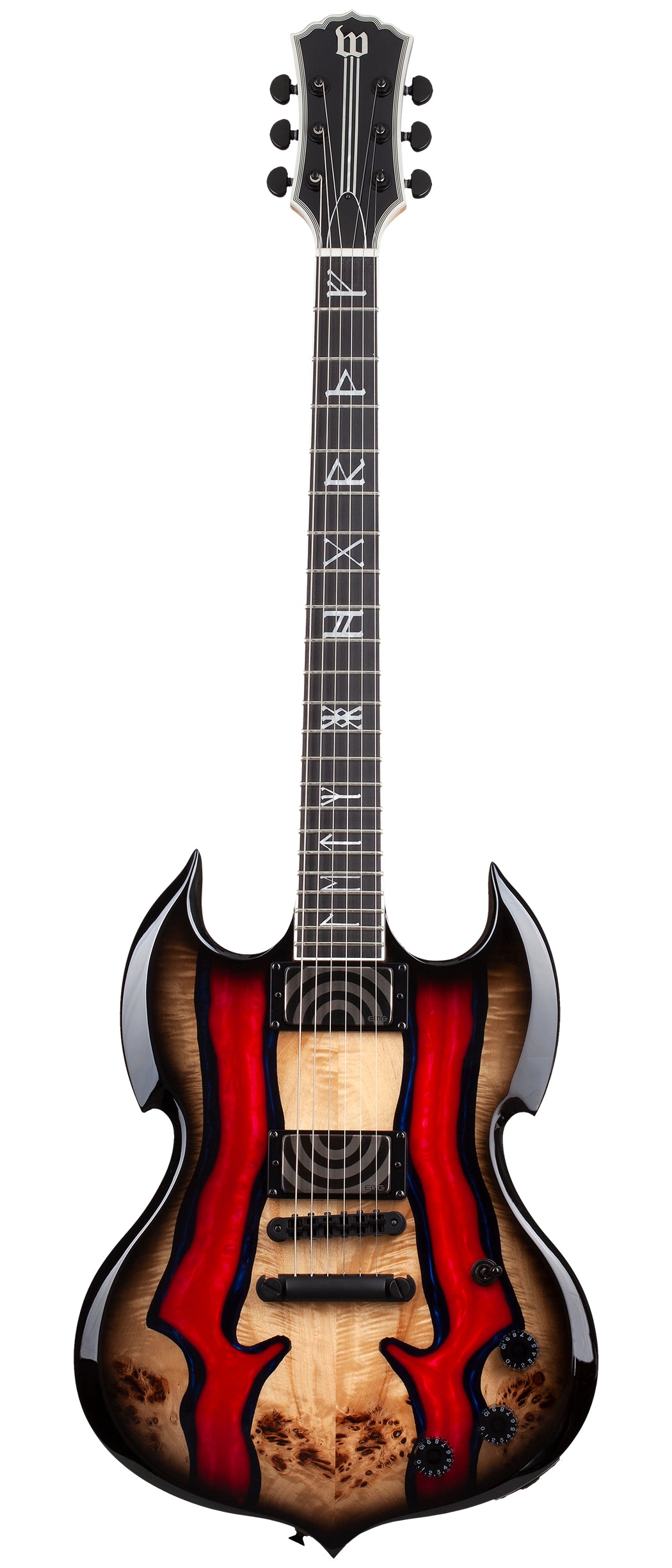Wylde Audio Barbarian Special Edition Blood River Burl Lefty PRE ORDER