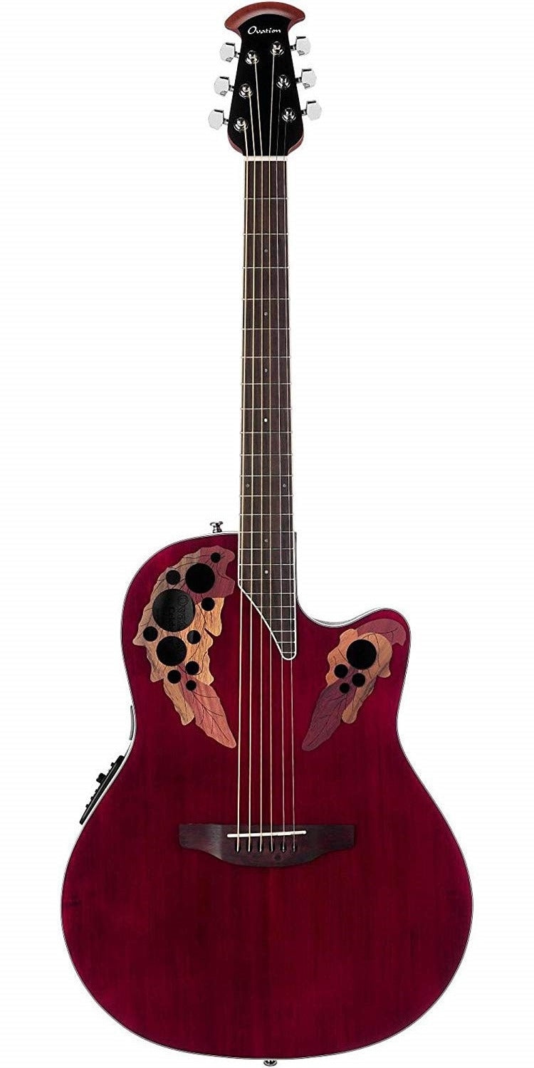 Ovation Celebrity Elite Super Shallow Acoustic-Electric Guitar Ruby Red