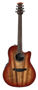 Ovation Celebrity Exotic Mid-Depth Lyrachord 6-String Acoustic Electric Guitar, Maple Myrtlewood